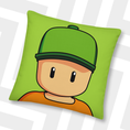 Load image into Gallery viewer, Mr. Stumble pillow on a white background
