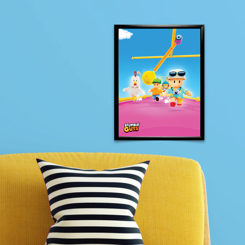 Pink Ground Stumble Guys 11x14" Art Print