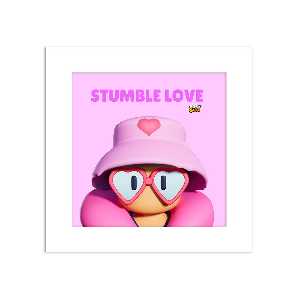 Stumble Love - Stumble Guys Square Art Print