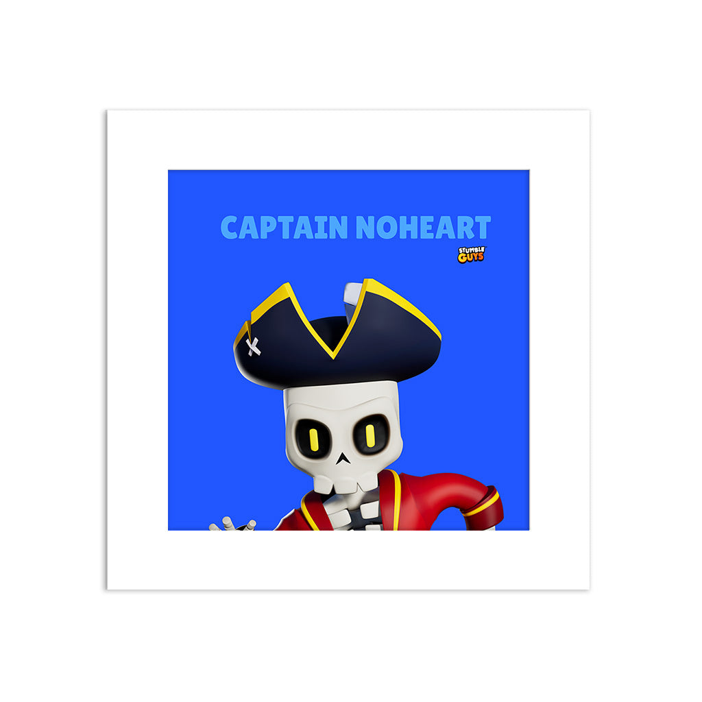 Captain Noheart - Stumble Guys Square Art Print