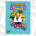 Load image into Gallery viewer, Stumble Guys characters on a vehicle with 'Stumble Vibes Only' text on a blue background.