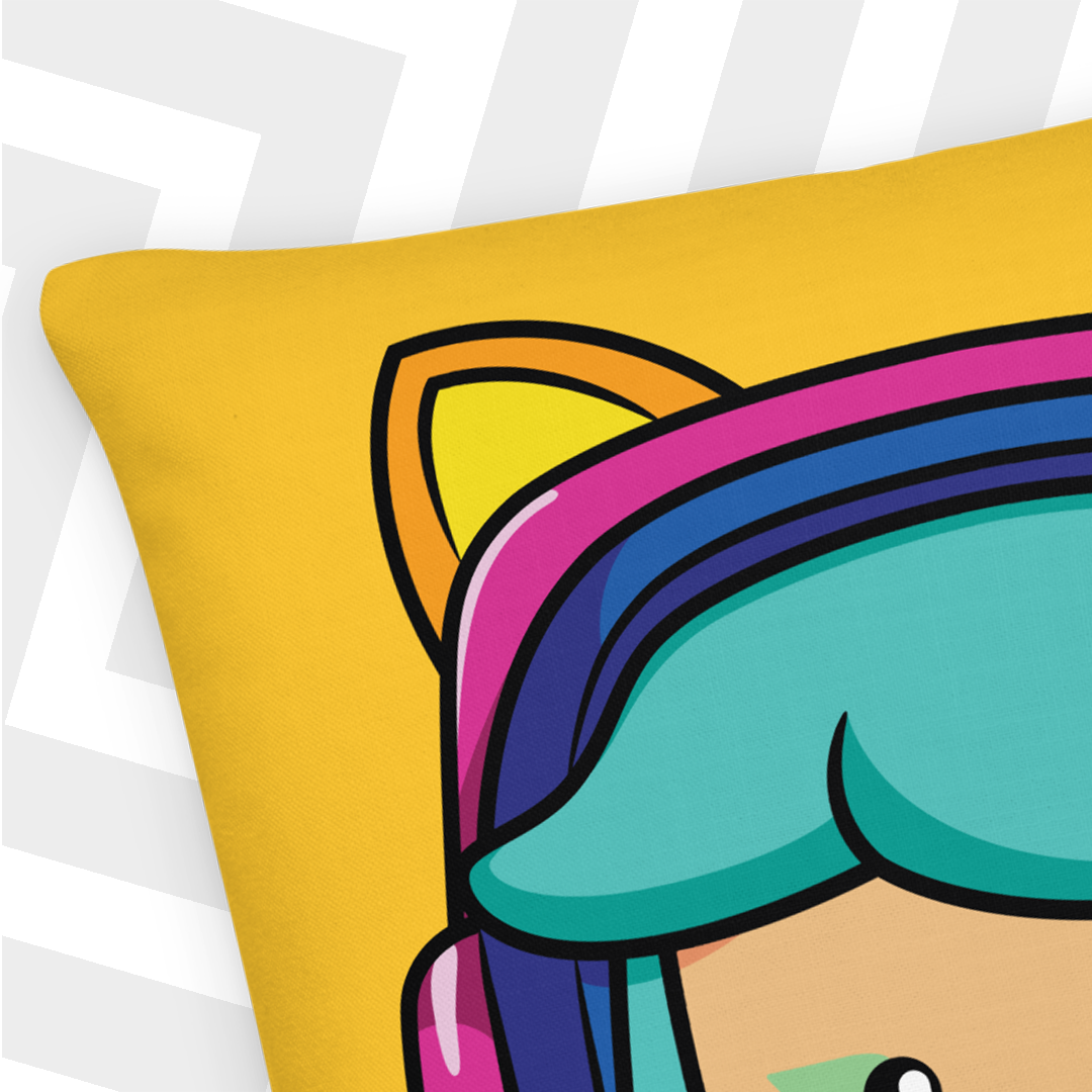 Gamer pillow on white background
