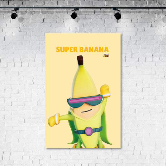 Super Banana - Stumble Guys Large Art Print