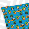 Load image into Gallery viewer, Stumble Guys pillow on a blue background
