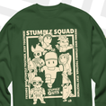 Load image into Gallery viewer, Green sewatshirt with 'Stumble Guys' graphic on a white background

